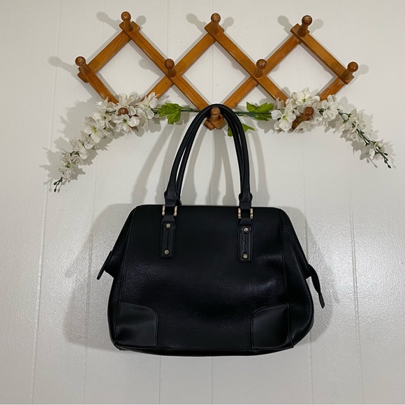 Mossimo Faux Leather Shoulder Bag Zip Black - Picture 6 of 12